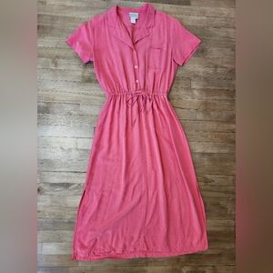 Coldwater Creek Coral Midi Dress